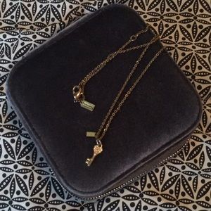 Coach heart key necklace